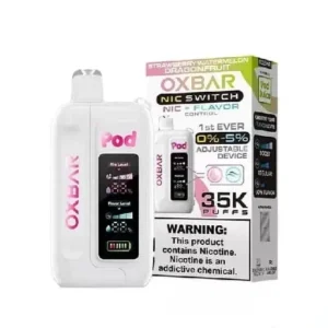 Straw Wtrmln Drgn Frt – OXBAR ICE-NIC CONTROL 35K Puffs – Disposable Vape