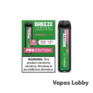 StrawMelon - Breeze Pro 2000 - Puffs - Disposable Vape