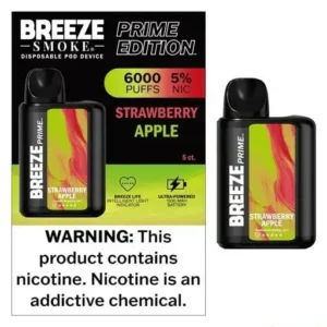 Strawberry Apple - Breeze Prime 6000 - Puffs - Disposable Vape
