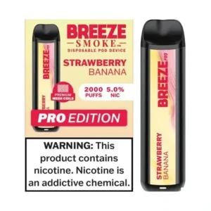 Strawberry Banana - Breeze Pro 2000 - Puffs - Disposable Vape