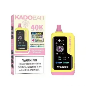 Strawberry Banana – Kado Bar NI 40K Puffs – Ice+Nic Control – Disposable Vape