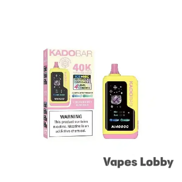 Strawberry Banana – Kado Bar NI 40K Puffs – Ice+Nic Control – Disposable Vape