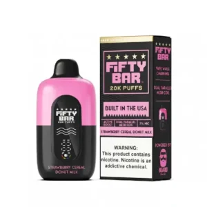Strawberry Cereal Donut Milk - Fifty Bar V2 20K Puffs - Disposable Vape