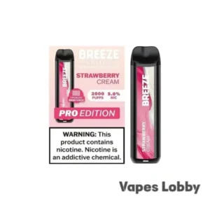 Strawberry Cream - Breeze Pro 2000 - Puffs - Disposable Vape