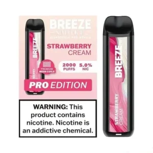Strawberry Cream - Breeze Pro 2000 - Puffs - Disposable Vape