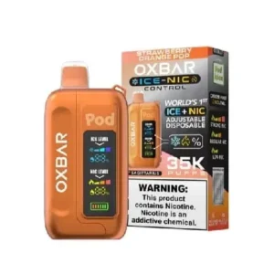 Strawberry Orange Pop – OXBAR ICE-NIC CONTROL 35K Puffs – Disposable Vape
