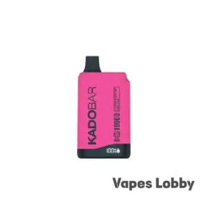 Strawberry Slushy Kado Bar KB10000 0% nicotine disposable vape device with dual mesh coil and e-liquid battery display screen