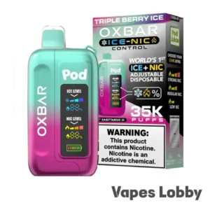 TRIPLE BERRY ICE – OXBAR ICE-NIC CONTROL 35K Puffs – Disposable Vape