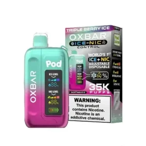 TRIPLE BERRY ICE – OXBAR ICE-NIC CONTROL 35K Puffs – Disposable Vape