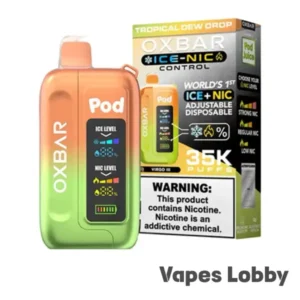 TROPICAL DEW DROP – OXBAR ICE-NIC CONTROL 35K Puffs – Disposable Vape