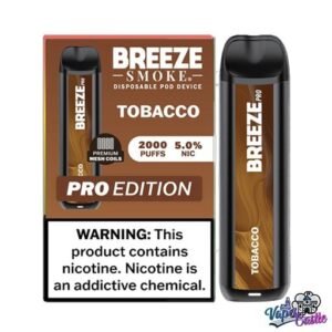 Tobacco - Breeze Pro 2000 - Puffs - Disposable Vape