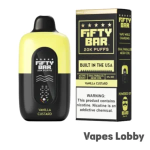 Vanilla Custard - Fifty Bar V2 20K Puffs - Disposable Vape