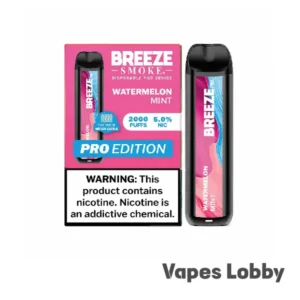 Watermelon Mint - Breeze Pro 2000 - Puffs - Disposable Vape