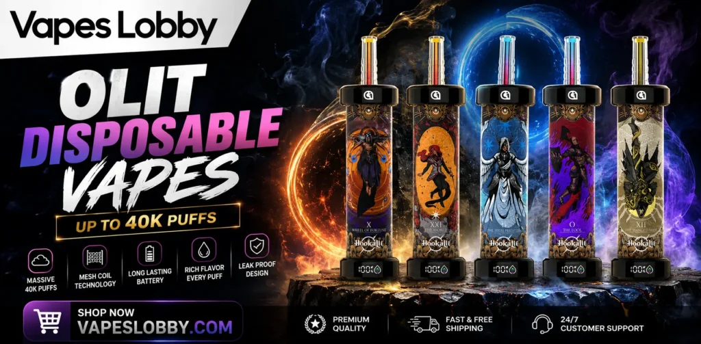 Olit Disposable Vapes beginner's guide 2026 featuring popular Olit disposable vape devices